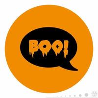 icône boo orange.eps vecteur