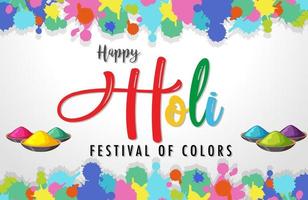 conception d'affiche de festival indien holi vecteur
