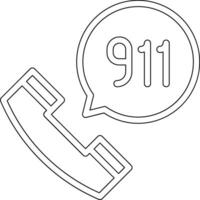 appel 911 vecteur icône