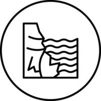 falaise vecteur icône
