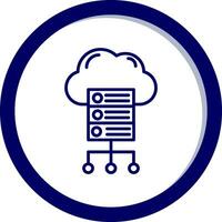 icône de vecteur de serveur cloud