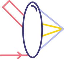 icône de vecteur de réfraction