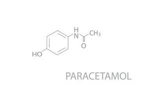 paracétamol moléculaire squelettique chimique formule vecteur