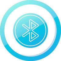 Bluetooth solide bleu pente icône vecteur