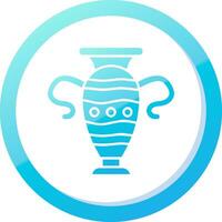 vase solide bleu pente icône vecteur