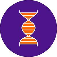 ADN ligne rempli cercle icône vecteur