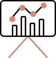 Statistiques présentation vecteur icône