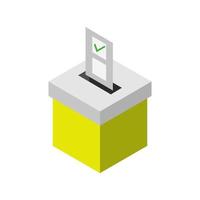 vote isométrique sur fond blanc vecteur