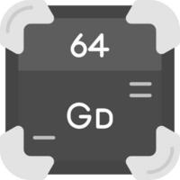 gadolinium gris échelle icône vecteur