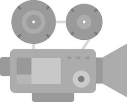 vidéo caméra gris échelle icône vecteur
