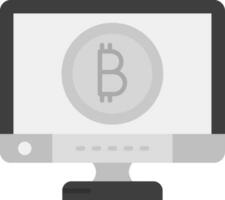 bitcoin gris échelle icône vecteur