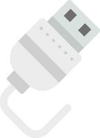 USB gris échelle icône vecteur