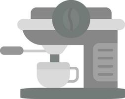 café machine gris échelle icône vecteur