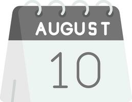 10e de août gris échelle icône vecteur