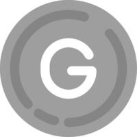 lettre g gris échelle icône vecteur