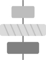 centre alignement gris échelle icône vecteur