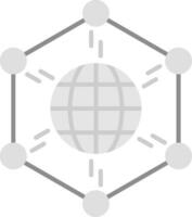 réseau gris échelle icône vecteur