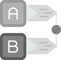 diagramme gris échelle icône vecteur