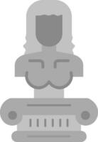 sculpture gris échelle icône vecteur