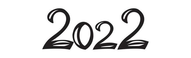 nombres noirs 2022 année du tigre à venir vacances du nouvel an - vecteur