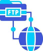 icône de vecteur ftp