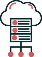 icône de vecteur de serveur cloud