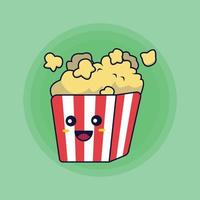 illustration vectorielle de caractère pop-corn mignon vecteur