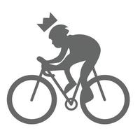 logo de vélo avec couronne vecteur