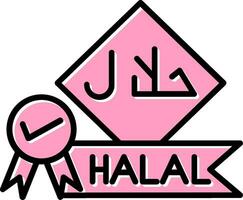 icône de vecteur halal