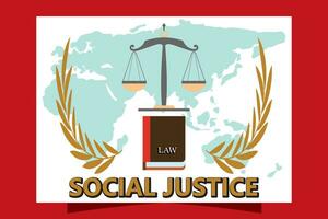 social Justice ou Humain droits. vecteur