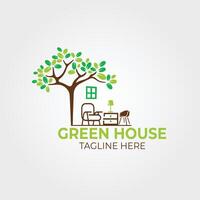 vert maison logo conception vecteur art graphique