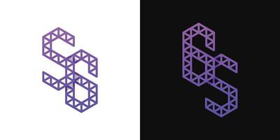 des lettres gs et sg polygone logo, adapté pour affaires en relation à polygone avec gs ou sg initiales vecteur
