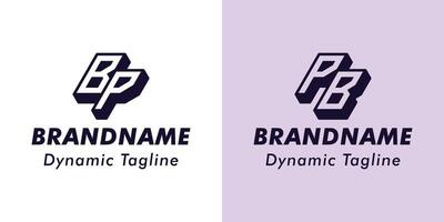 des lettres pb et pb 3d monogramme logo, adapté pour affaires avec pb ou pb initiales vecteur