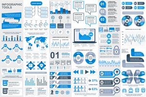 Modèle de conception infographique éléments visualisation de données vecteur