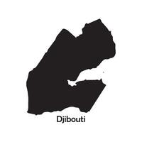 pays carte de djibouti vecteur