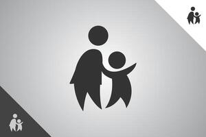 famille l'amour symbole. bébés, garderie et parentalité logo identité modèle. parfait logo pour affaires en relation à garderie et parentalité symbole entreprise. isolé Contexte. vecteur eps dix.