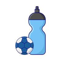 football Balle avec verre illustration vecteur