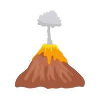 volcan lave Feu avec fumée illustration vecteur