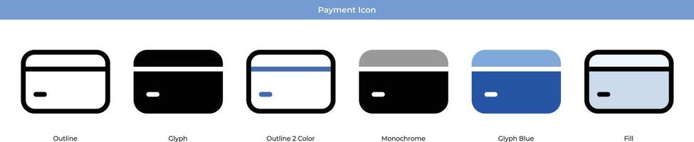 Paiement icône ensemble vecteur