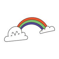 vecteur arc en ciel dessin animé coloré clipart illustration