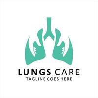 poumons santé conception concept poumons se soucier logo modèle conception vecteur