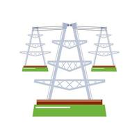 l'énergie des lignes électriques et des pylônes électriques vecteur