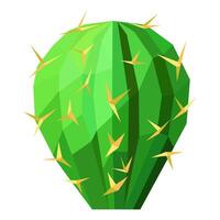 polygonal vert cactus. minimaliste faible poly art style. vecteur