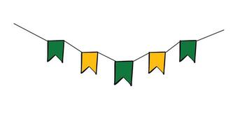 vert Jaune Orange d'or Couleur drapeau symbole décoration ornement Saint patrick journée st. patrick journée 17 dix-sept journée Date Mars mois content lutin irlandais Irlande fête un événement fête trèfle boisson vecteur