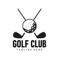 le golf club logo conception et Extérieur sport vecteur le golf bâton et Balle modèle illustration