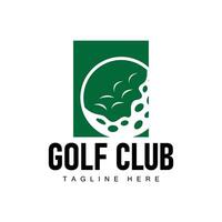 le golf club logo conception et Extérieur sport vecteur le golf bâton et Balle modèle illustration