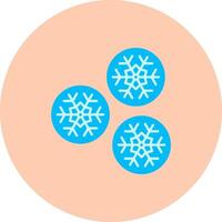 boule de neige plat cercle icône vecteur