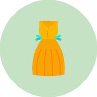 robe d'été plat cercle icône vecteur