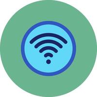 Wifi plat cercle icône vecteur