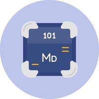 mendélévium plat cercle icône vecteur